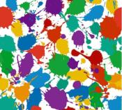 Papier Transfert Motif Splashes of Colors 2 - Rouleaux de 10 mètres