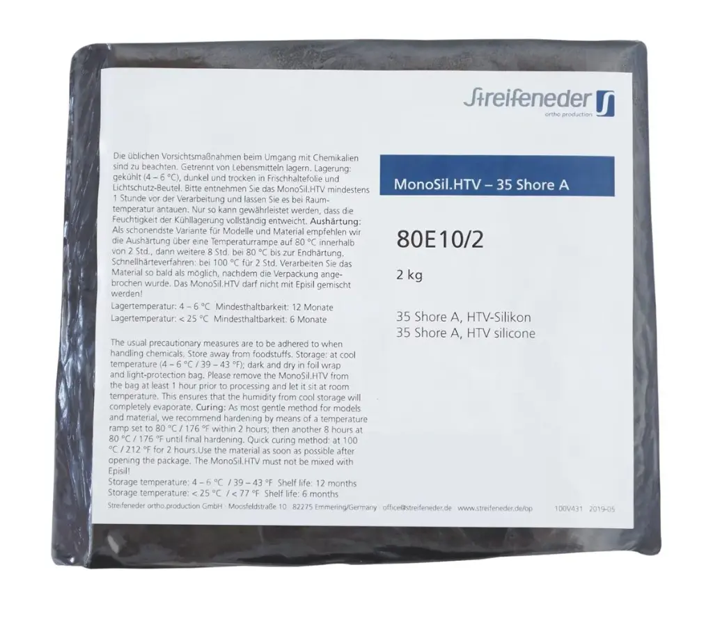 MonoSil.HTV, HTV silicone, 35 Shore A, 1 composant, 2 kg