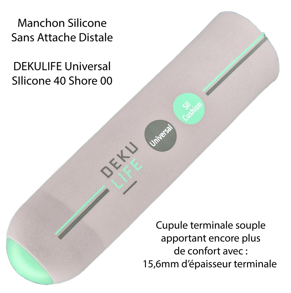 Manchon Silicone DekuLife Universal Sil SANS attache Distale 3mm d'epaisseur