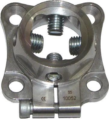 Adaptateur d’emboîture à 4 vis de réglage en rotation - INOX