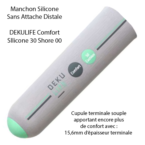 [DK-SILCOMCU6-16] Manchon Silicone DekuLife Comfort Sil SANS attache Distale 6mm d'epaisseur (16)