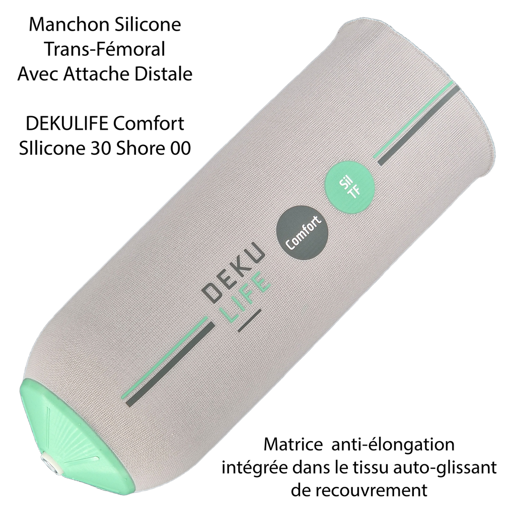 [DK-SILCOMTFLO-25] Manchon Silicone DekuLife Comfort Sil TF AVEC attache Distale 2 mm d'épaisseur (25)