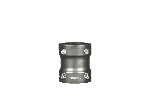 [N10A50-A45] Double adaptateur avec 4 vis de réglage de chaque côté ALU - L. 45 mm