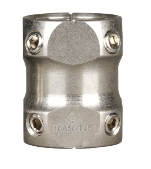 [N10A50-T60] Double adaptateur 4 vis de réglage de chaque côté TITANE - L. 60 mm AQUA