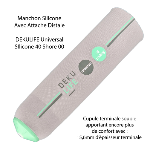 Manchon Silicone DekuLife Universal Sil AVEC attache Distale 3mm d'epaisseur